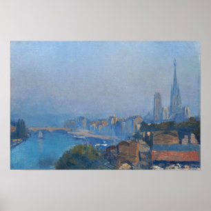 Poster Lebourg - Rouen La Seine Et La Cathédrale