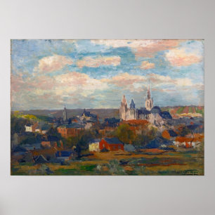 Poster Lebourg - Vue D'Évreux Notre Dame Paris 1897