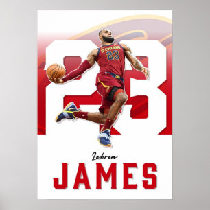 Poster lebron james, nba, basket-ball, roi james, slam du