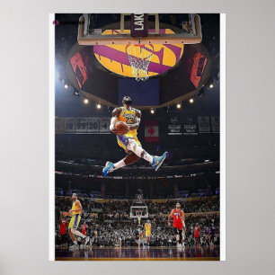 Poster lebron james, nba, basket-ball, roi james, slam du