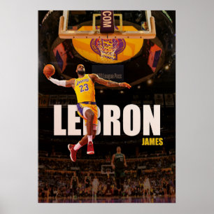 Poster lebron james, nba, basket-ball, roi james, slam du