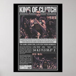 Poster lebron james, nba, basket-ball, roi james, slam du