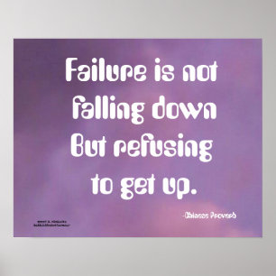 POSTER L'ÉCHEC N'EST PAS EN TRAIN DE FAILLIR LE PROVERB P