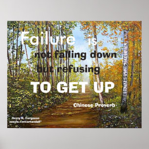 POSTER L'ÉCHEC N'EST PAS EN TRAIN DE FAILLIR LE PROVERB P