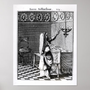 Poster L'éclairage des bougies du Sabbat