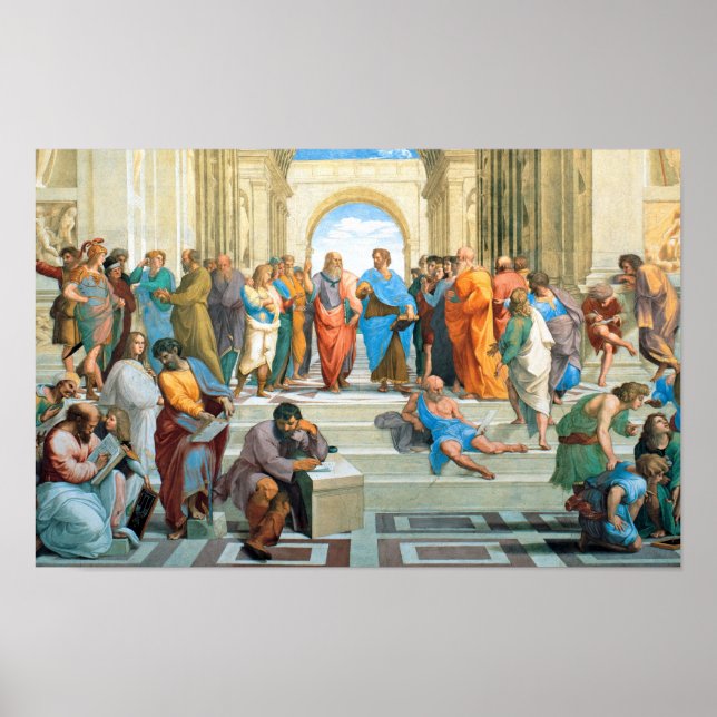 Poster L'école d'Athènes par Raphael (Devant)