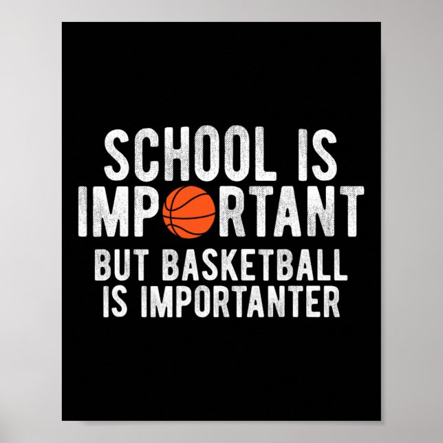 Poster L'École De Basket-Ball Fun Est Important (Devant)