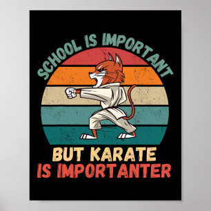 Poster L'école de chats mignonne vintage est important Ka