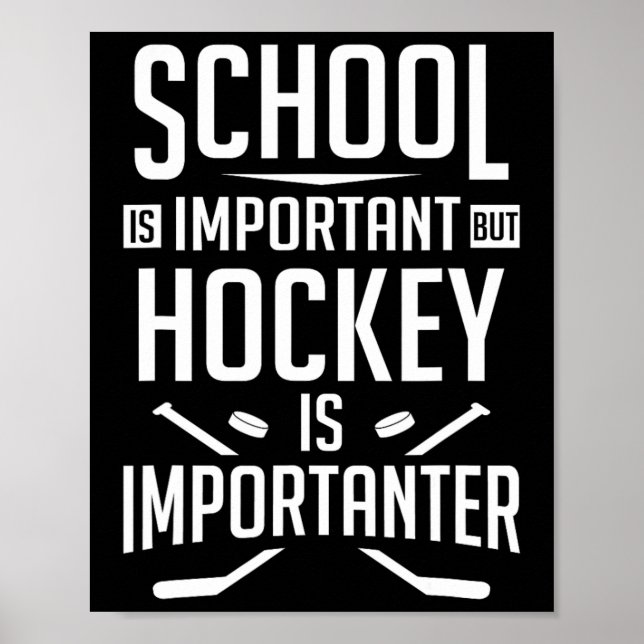 Poster L'école de hockey amusante est importante, mais le (Devant)