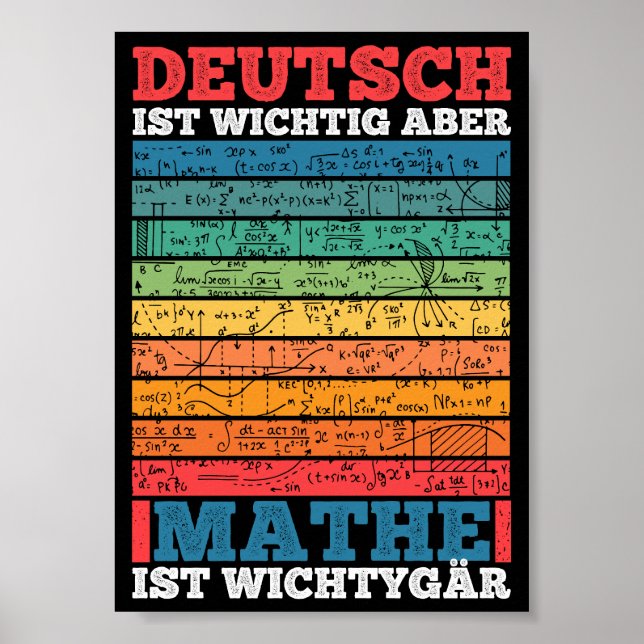 Poster L'École Est Importante, Mais Les Maths Sont Import (Devant)