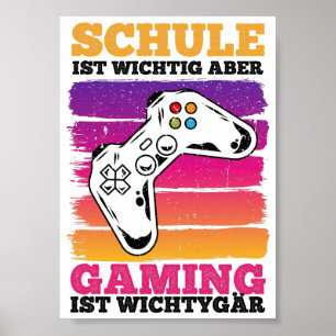 Poster L'École Importante Mais Le Jeu Est Important Gamer