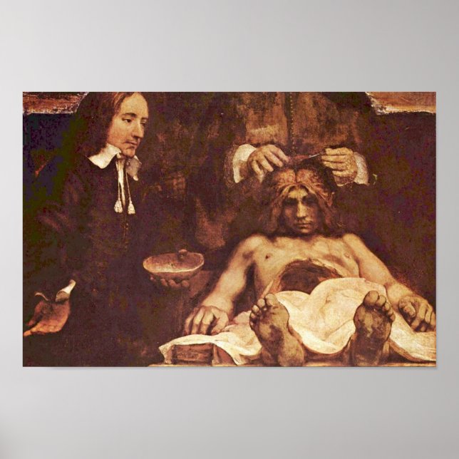 Poster Leçon D'Anatomie Du Dr Joan Deyman. Par Rembrand (Devant)