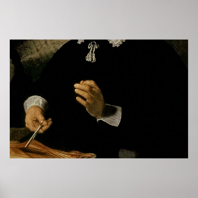 Poster Leçon d'anatomie du Dr Nicolaes Tulp, 1632 (Devant)