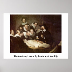 Poster Leçon D'Anatomie Par Rembrandt Van Rijn