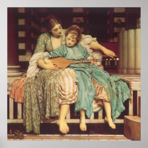 Poster Leçon de musique par Lord Frederic Leighton