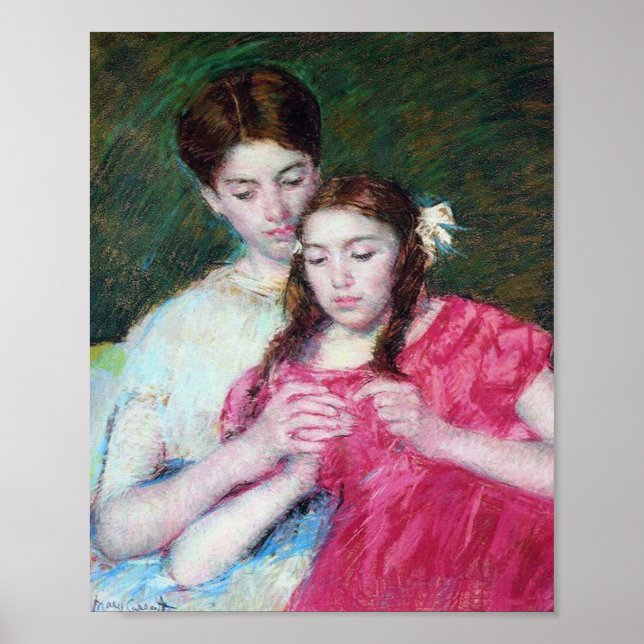 Poster Leçon du Crochet, Mary Cassatt (Devant)