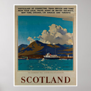 Poster L'Ecosse Kyle de l'affiche de Vintage voyage de