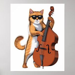 Poster Lecteur Cat Double Basse