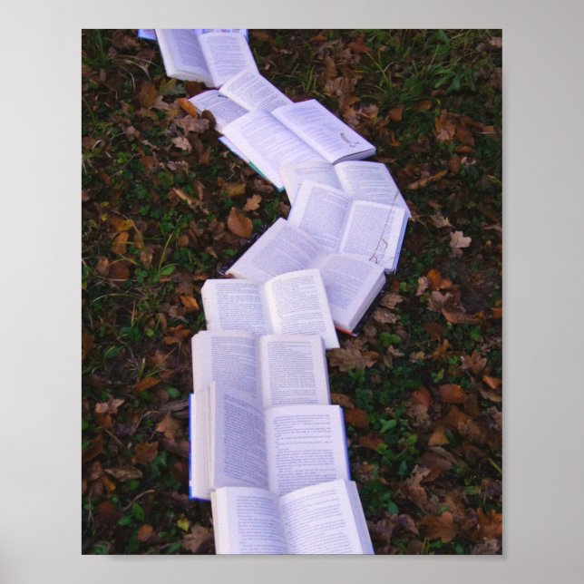 Poster Lecteur de lecture de chemin de livre (Devant)