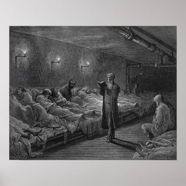Poster Lecteur d'écritures dans un refuge de nuit (Devant)