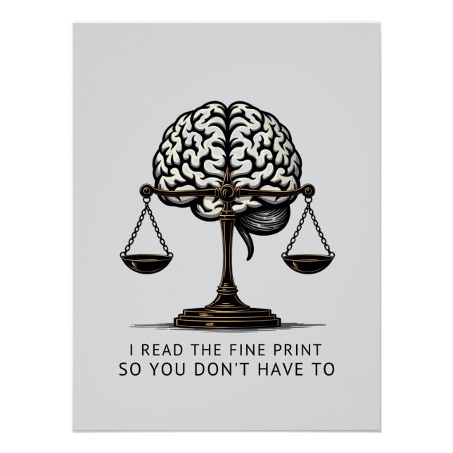 Poster Lecteur d'impression fine - Brain & Justice Editio (Devant)