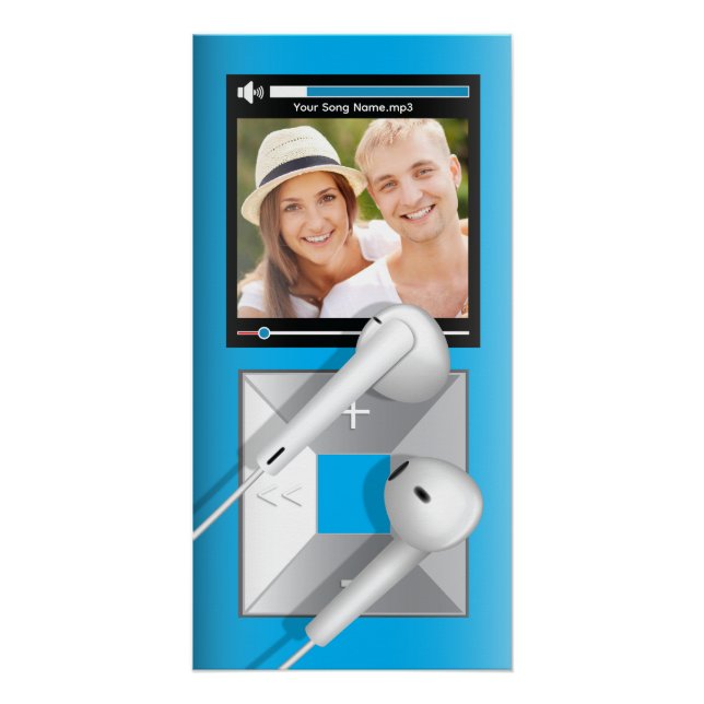 Poster Lecteur MP3 avec photo et chanson personnalisées (Devant)