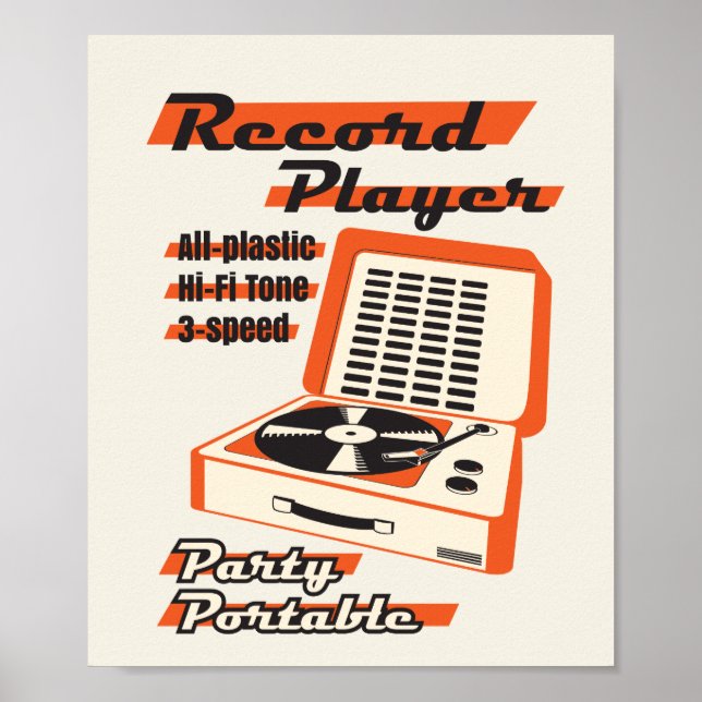 Poster lecteur vintage (Devant)