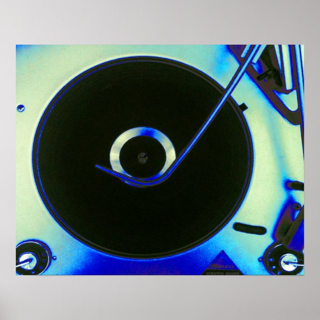 Poster Lecteur vintage Retro Vinyl (Devant)