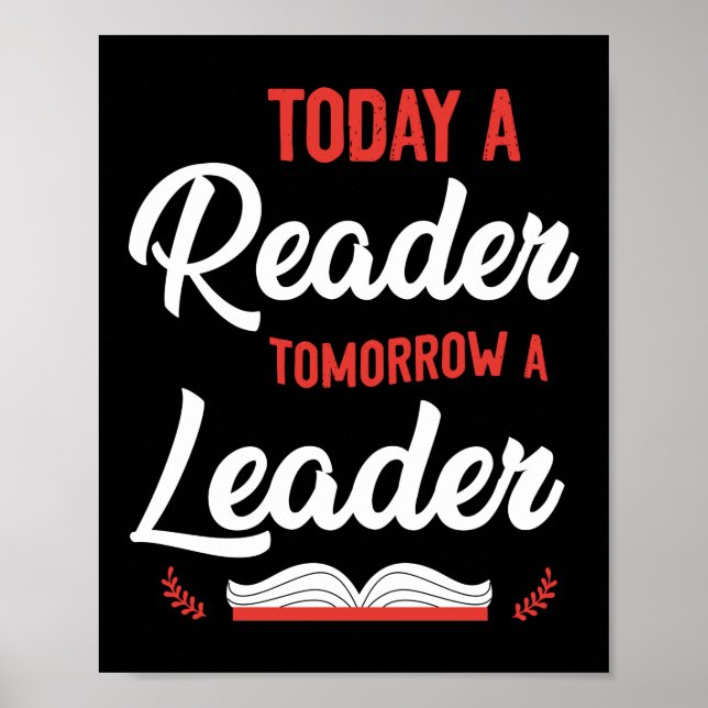 Poster Lecture Aujourd'Hui Un Lecteur Demain Un Leader (Devant)