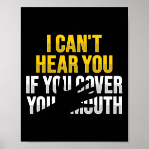 Poster Lecture de la lèvre ASL Gesture main sourde Perte 