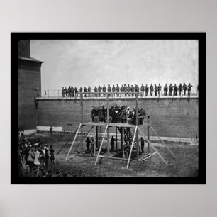 Poster Lecture du mandat de mort de Lincoln 1865