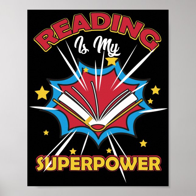 Poster Lecture est ma superpuissance pour Lecteur Lover l (Devant)