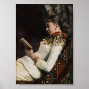 Poster Lecture femme, Portrait femme Art Vintage