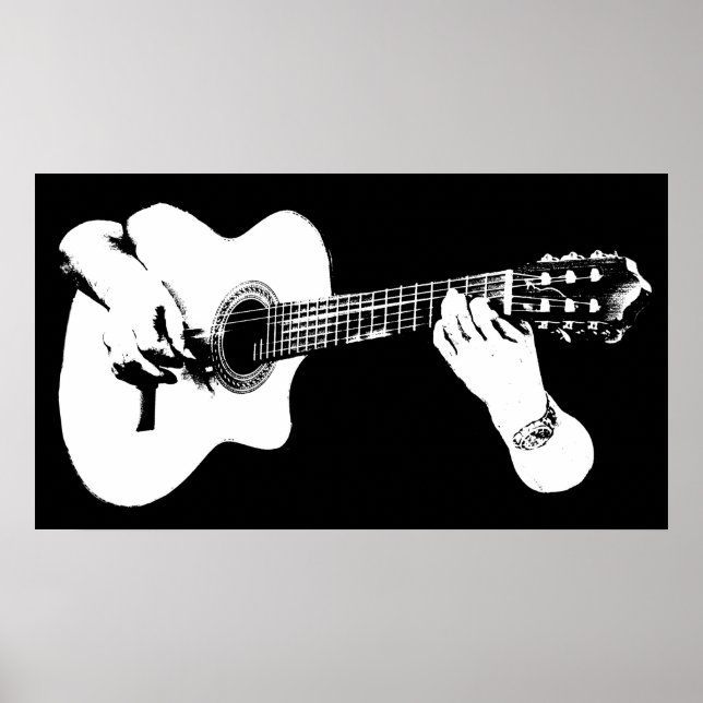 Poster Lecture graphique de guitare (Devant)