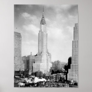 Poster L'édifice Chrysler - NYC - Vers 1930
