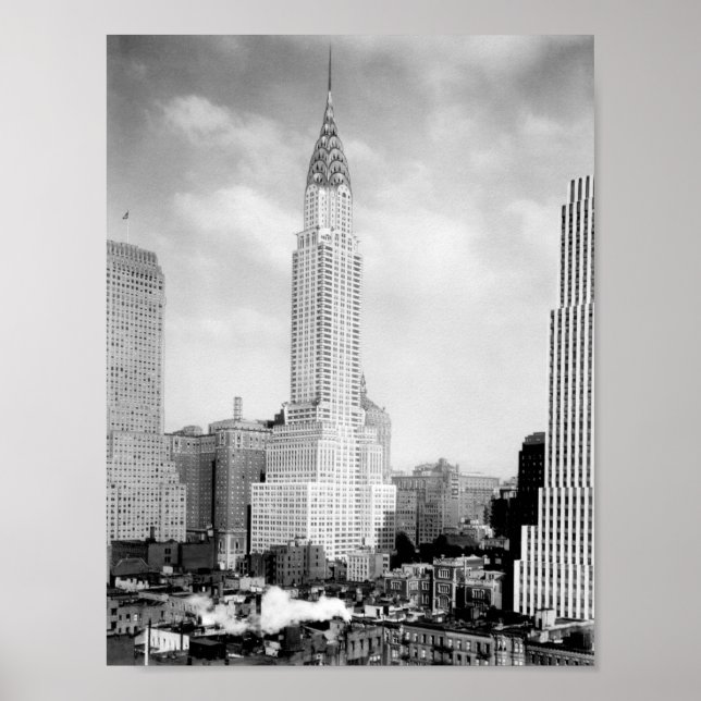 Poster L'édifice Chrysler - NYC - Vers 1930 (Devant)