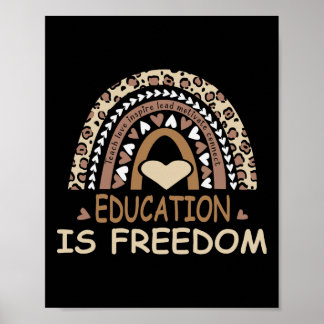 Poster L'éducation est la liberté Afro-Américain Histoire