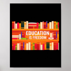 Poster L'éducation est la liberté Histoire noire Afrique