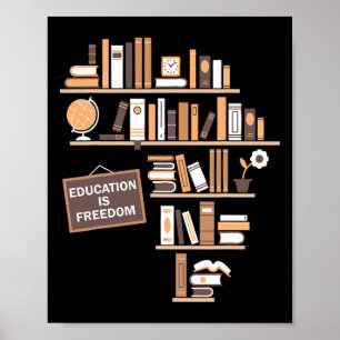 Poster L'éducation est la liberté Histoire noire afro-amé