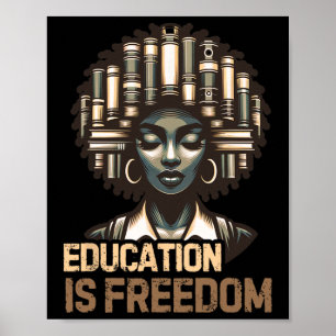 Poster L'éducation est la liberté Mois de l'histoire des 