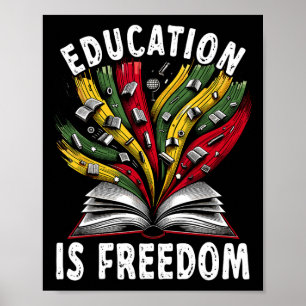 Poster L'éducation sur l'histoire noire est la liberté Li