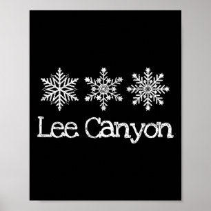Poster Lee Canyon Nevada Frosty Snowflakes Ski Ski
