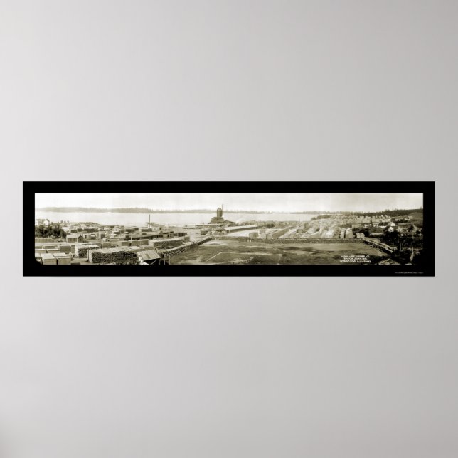 Poster Leech Lake Lumber Walker, MN Photo 1915 (Devant)