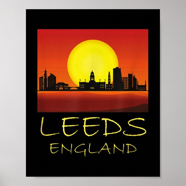 Poster Leeds Yorkshire Angleterre Royaume-Uni British Cul (Devant)