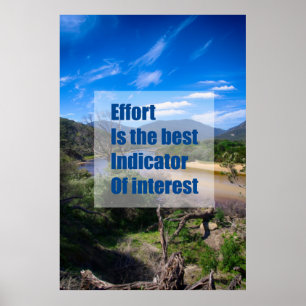 Poster L'effort est le meilleur indicateur d'intérêt