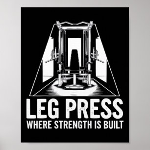 Poster Leg Press Exercice Bodybuilding Fitness Workout Gy