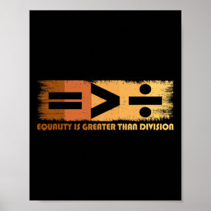 Poster L'égalité est plus grande que la division Mois de