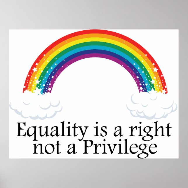 Poster L'égalité est un droit et non un privilège (Devant)