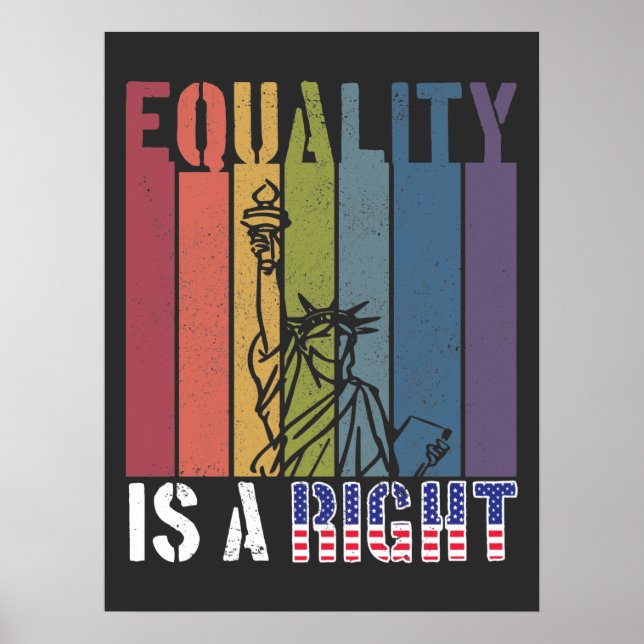 Poster L'égalité est une droite LGBTQ et raciale droite f (Devant)