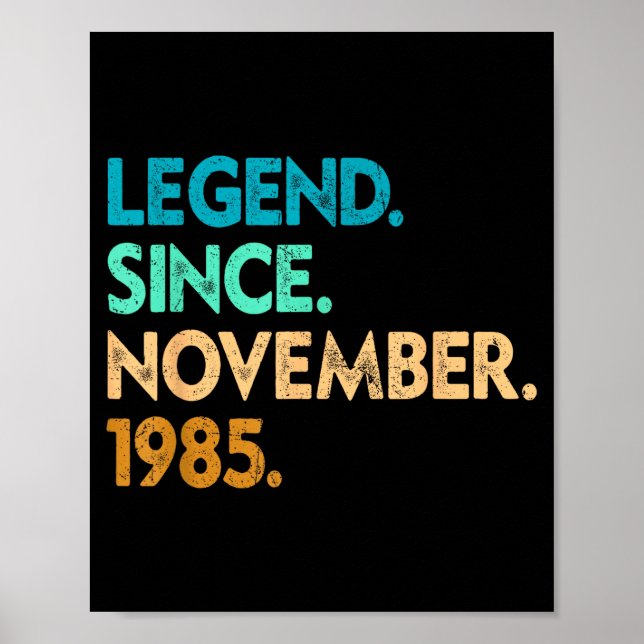 Poster Legend Since November 1985 Apparel  (Devant)